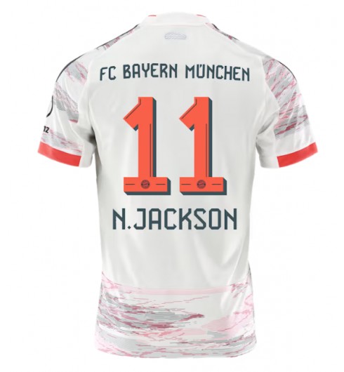 Moške Nogometnih dresov Bayern Munich Nicolas Jackson #11 Gostujoči 2025-26 Kratki rokavi Moške Nogometnih dresov Bayern Munich Nicolas Jackson #11 Gostujoči 2025-26 Kratki rokavi